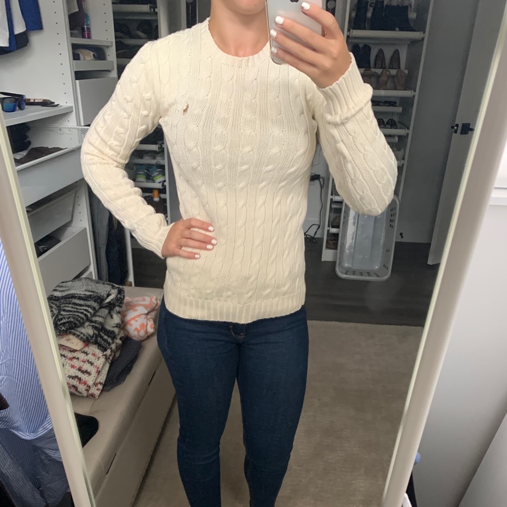 Womens Ralph Lauren Cream Sweater Size S Small